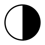 Circle With Right Half Black SVG Icon